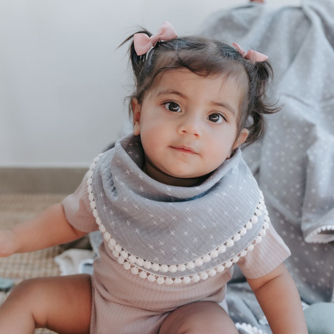 Grey Star Double Layer Organic Cotton Muslin Bib – Cali & Lou