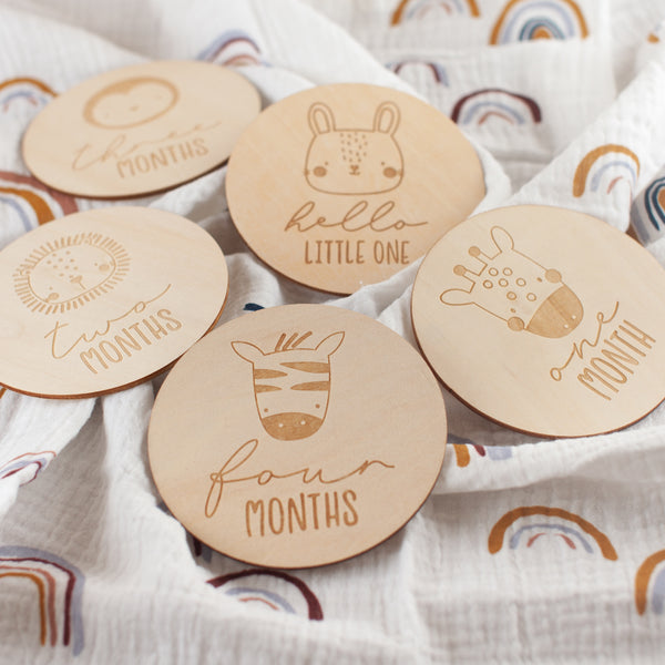 Wooden Baby Milestone Cards