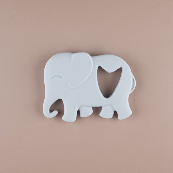 Light Grey Elephant Silicone Teether
