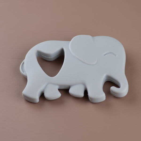 Light Grey Elephant Silicone Teether