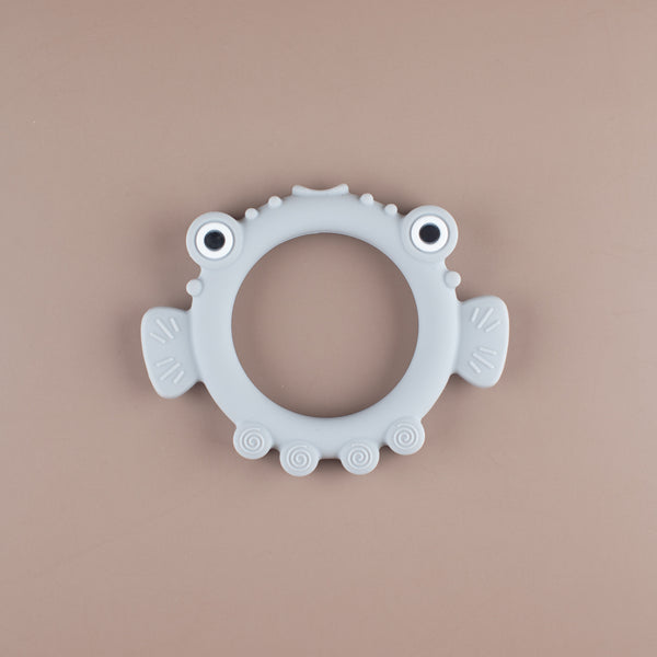 Light Grey Puffer Silicone Teether