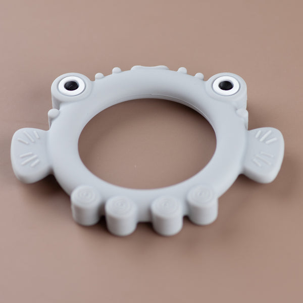 Light Grey Puffer Silicone Teether